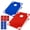 Red + Blue Game Board + 12 Bean Bags, variant on Red & Blue Portable Corn Hole Game Set with 6 Bean Bags and Storage Bag, Reinforced Material Easy Assembly Throwing Game for Outdoor Travel Family Party Entertainment