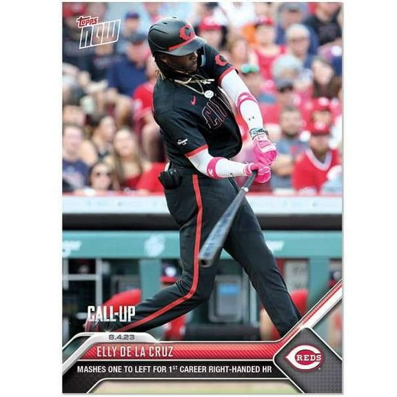 MLB 2023 Topps Now Baseball  Elly De La Cruz #651 (Rookie, Mashes One to Left for 1st Career Right-Handed HR)