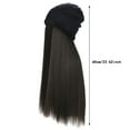 thumbnail image 2 of Mens Womens Hats Beanies Women Hat Wig Knit With Long Straight Wig Hat Dismountable Warm Cap for Winter Thickened Cold Hat, 2 of 4