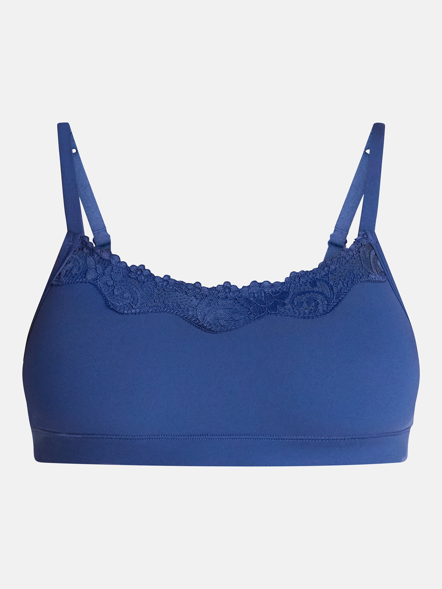 No Boundaries Fit Stretch Scoop Bralette with Lace, Women's XS-3XL
