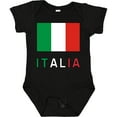 thumbnail image 3 of Inktastic Italy Flag & Italia Black Border Boys or Girls Baby Bodysuit, 3 of 5