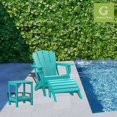 thumbnail image 2 of SONGMY Adirondack-Ottoman | Folding | HDPE Plastic | Outdoor Footrest | All Weather | Foot Rest | Foot Stool | Aqua | for Adirondack Chair | for Patio Backyard Pool, 2 of 7
