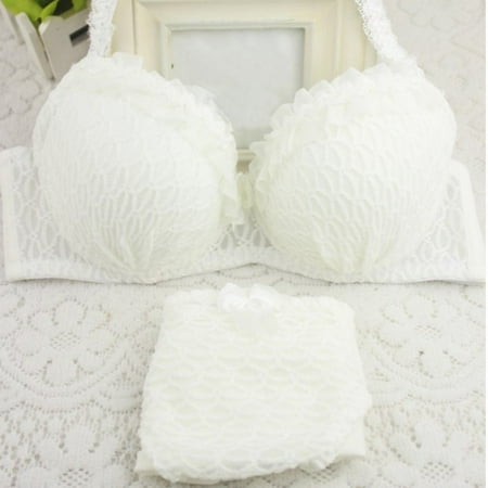 - Women Lady Set Embroidery Lace Lingerie Underwear Push Up Padded Bras Underwire