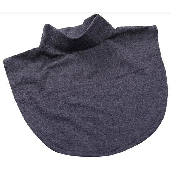 Zhengup Fake Turtleneck Dickey Detachable Collars Wear Outer or in Sweater Hoodie Medium Neck Mock Collar for Women Gils Dark Grey