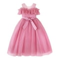 thumbnail image 4 of Wavsuf Flower Girls Dress Nets Pink Princess Dress Size 9-10 Years, 4 of 6