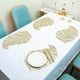 thumbnail image 4 of Juego de 6 manteles individuales con hojas ahuecadas, manteles individuales lavables, manteles individuales decorativos antideslizantes de plástico para mesa de cocina, color dorado, 4 of 6