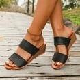 thumbnail image 4 of Mepaouo Womens Wedge Sandals Arch Support Platform Slides Two Strap Slip on Footbed Slippers Shoes, 4 of 7