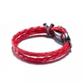 thumbnail image 3 of QQTDFG Leather Bracelet Inch Skull 8 Inches 8MM hook Clasp L439-Red, 3 of 8