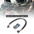 thumbnail image 1 of Encabezado Usb Cable de datos Tarjeta adaptadora de encabezado USB 1 a 2 9 pines a divisor de conector HUB dual de 9 pines, 1 of 7