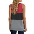 thumbnail image 2 of Frontwalk Women Tank Tops Sleeveless Summer Top Striped Vest Ladies Sexy Tee Crew Neck Cami Pink S, 2 of 3