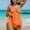 Orange, variant on Women's Swimwear Two Piece Plus Size Solid Color Fashion Sexy No Buckle Adjustable Backless Bikinis Sets
