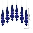 thumbnail image 3 of Christmas Tree Ornaments, 6pcs Shaped Velvet Hanging Decorations Elegant Long Drop Baubles for Holiday Party Home Indoor Outdoor Décor, Luxury Soft Ornament Set, 3 of 4