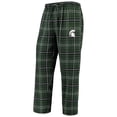 thumbnail image 2 of Men's Concepts Sport Green/Black Michigan State Spartans Ultimate Flannel Pants, 2 of 3