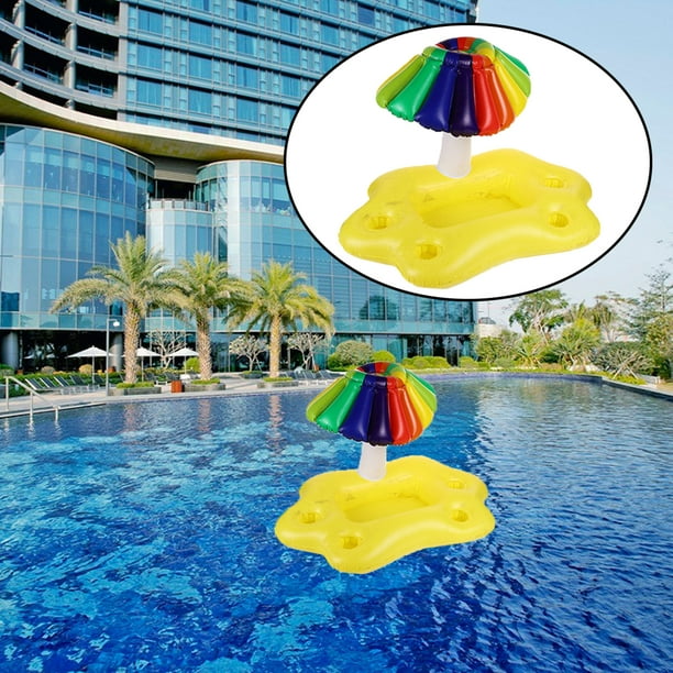 Soporte inflable para bebidas, flotadores para piscina, flotadores para vasos, flotadores para bebidas flotantes inflables, bandeja para botellas para