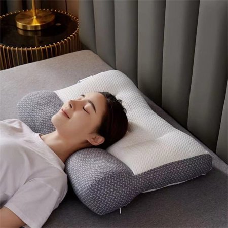 Soft Comfortable Orthopedic Cotton Memory Foam Pillow - Ergonomic Design for Adults Specifically Created for Maximum Support and Relaxation in 48x74cm Size. Promotes Restful Sleep by Rel