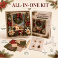 thumbnail image 3 of 3D Christmas Fabric Poke Art Kit with frame,Handmade Fabric Poke Art Kit for Adults & Beginner, Vintage Holiday Handmade Decoration, Easy Relaxing DIY Craft, 3 of 7