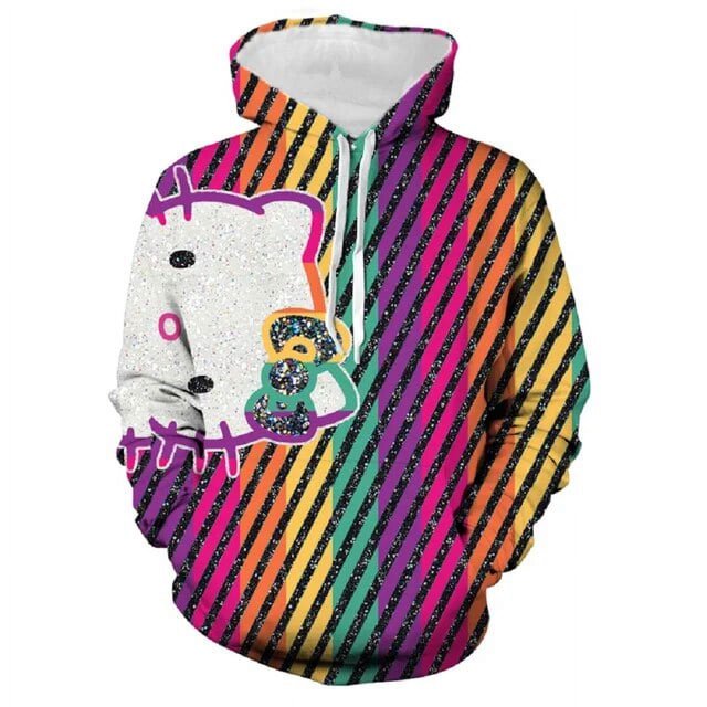 Sanrio Chandail à Capuchon de Mode d'Hiver et d'Automne Hello Kitty Chandail à Capuchon pour Femmes Chandail à Capuchon pour Femmes Chandail à Capuchon à Manches Longues