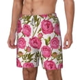 thumbnail image 2 of Balery Rose Flowers Mens Swim Trunks Swim Shorts for Men Quick Dry Inseam Beach Shorts with Compression Liner Pocket-Medium, 2 of 9