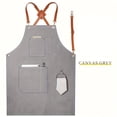 thumbnail image 4 of LNGOOR Work Uniforms for Chefs in Cafes And Tea Shops  Including Denim Aprons And Canvas Outfits for Baristas  Suitable for Both Men And Women., 4 of 7