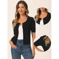 thumbnail image 2 of DARING DIVA Women's Vintage Bolero Cardigan Button Up Shrug Sweater M Black, 2 of 6