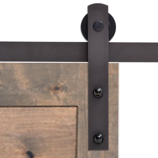 CALHOME 72 in. Antique Bronze Classic Straight Strap Barn Style Sliding