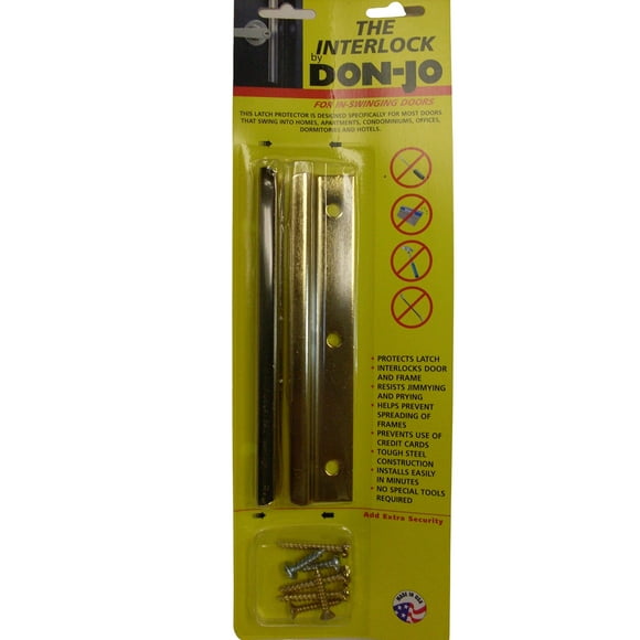 Don-Jo Protecteur de Loquet Inswing ILP-206-BP en Finition Plaque en Laiton