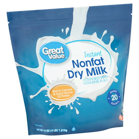 Great Value Instant Nonfat Dry Milk, 64 oz (Best Tasting Non Dairy Milk)