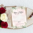 thumbnail image 4 of Koyal Wholesale Blush Pink Greenery Leaves Wedding Advice & Well Wishes Guest Book Cards for Bride and Groom, 56 Pack, 4 of 5