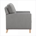 thumbnail image 5 of Recliners Traditional Push Back Reclining Chair Slate Gray Fabric Solid Wood Frame | Slate Gray | Solid Wood, 5 of 10