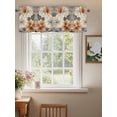thumbnail image 2 of Burnt Orange Grey Curtain Valances for Windows, Vintage Spring Floral Botanical Kitchen Valance Window Treatment, Light Filtering Block Curtains for Bathroom/Bedroom/Living Room 42'' x 18'', 2 of 9