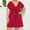 Red, variant on TIHLMK Womens Dresses Women Fashion Solid Color Sleeveless Deep V-neck Elastic Waist Dress Plus Size
