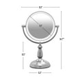 thumbnail image 4 of OVENTE 8" Lighted Tabletop Makeup Mirror with 1X/10X Magnification, Double Sided Vanity Mirror, 360&Acirc;&deg; Swivel Design, 3-Tone Smart Touch Glow LED Li, 4 of 8