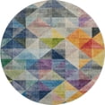 thumbnail image 2 of Addison Rugs Mayfield Premium Machine Washable Transitional Geometric Putty Round Rug, 8' x 8', 2 of 6