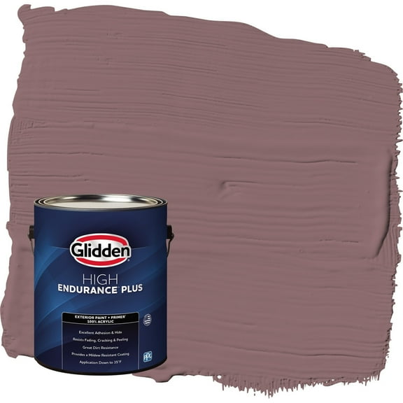 Glidden HEP Chocolate Sparkle / Purple Flat Exterior Paint with Primer, 1 Gallon