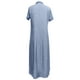 thumbnail image 4 of Vestidos de verano Awdenio para mujer, liquidación, moda para mujer, botones, sueltos, lisos, cuello en V, imitación de mezclilla, vestido largo de manga corta, 4 of 6