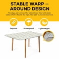 thumbnail image 4 of Palm Trees Table Cloths for 4 Foot Rectangle Tables, Summer Tropical Coconut Trees Plants Green Patio Waterproof Elastic Fitted Tablecloths, Washable Rectangular Table Cover for Camping, 4 of 8