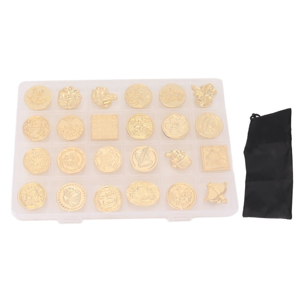 Kit de sellos de cera, 24 piezas Sellos de cera de sellado de cera extraíbles Juego de sellos de cera Diseñado con precisión