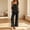 Black women two piece lounge set a1, variant on BRELIL Women's Two Piece Outfits Square Neck Sleeveless Tank Top Wide Leg Pants Lounge Set Casual Pajama Sets Loose Fit Vacation Travel Matching Tracksuit, Pink L