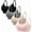 Black/Gray/Beige/Pink, variant on Sports Cami Bras Pack for Women - Basic V-Neck Padded Seamless Bras with No Underwire