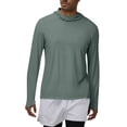 thumbnail image 2 of Maqroz UV Protection Clothing Men UPF 50+ Hooded Long Sleeve Athletic Workout Shirt Lightweight Quick Drying Fishing Hiking Jersey with Thumb Holes, 2 of 9