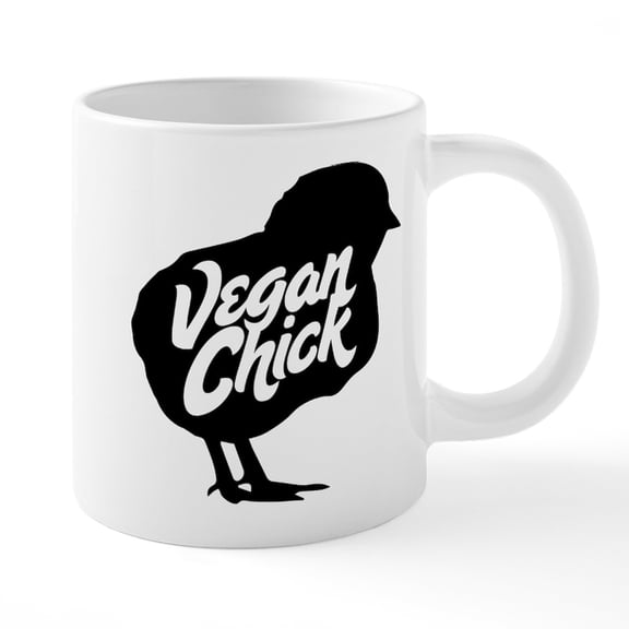 CafePress - Vegan Chick - 20 Oz White Ceramic Mega Mug
