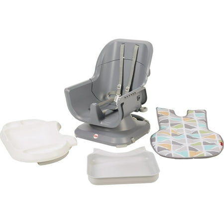 Fisher-Price SpaceSaver High Chair, Portable Baby to Toddler Dining Seat, Slanted Sails