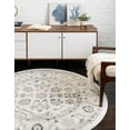 thumbnail image 3 of Rugs.com Aurelia Collection Rug – 7 Ft Round Ivory Medium-Pile Rug Perfect For Kitchens, Dining Rooms, 3 of 4