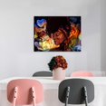 thumbnail image 4 of HFDF African American Girl Wall Art Canvas Graffiti Style Poster Girl Picture Print with Abstract Artwork for Living Room Ready to Hang 24x20inch Framed, 4 of 5