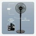 thumbnail image 2 of Hurricane 2 Pack 16" Energy Efficient Adjustable Standing Fan, 12 Speed Settings, 2 of 5