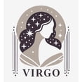 thumbnail image 5 of Virgo Zodiac Sign Adult White Long Sleeve Hoodie-Medium, 5 of 6