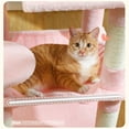 thumbnail image 6 of Demi Bonn 45" Cat Tree Tower for Indoor Cats, 5-Level Cat Condo for Large Cats with Large Hammock, Big Top Perch and 4 Sisal Covered Scratching Pos, Green, 6 of 7