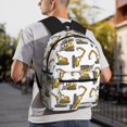thumbnail image 5 of Yield Funny Excavator Print Backpack for Women Men, Lightweight Casual Travel Daypack, Classic Basic College Backpack, Middle School Bag, 5 of 5