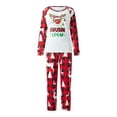 thumbnail image 4 of Christmas Pajamas for Family, Long Sleeve Reindeer Print Raglan Tops + Plaid Pants Set, 4 of 10
