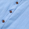 thumbnail image 4 of AZoiNM Men's 3/4 Sleeve Henley Shirt Smart Casual Slim Fit Button Collar Moisture-Wicking Urban Fashion Top for Spring and Fall, 4 of 9